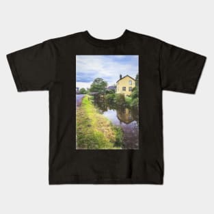 Approaching Brecon By Canal Digital Art Kids T-Shirt